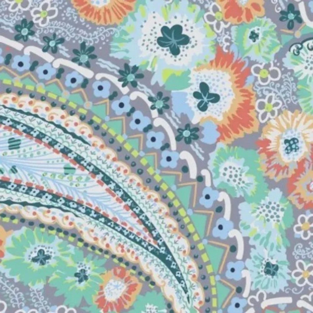 Vera Bradley ReActive Lanyard Citrus Paisley Recycled Floral Blue NEW